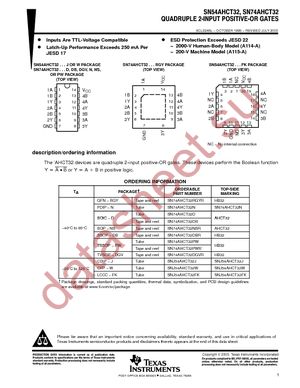 SN74AHCT32DBR datasheet  